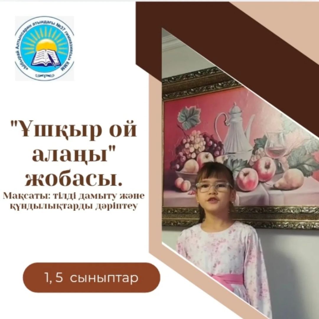 Мұхтарова Томирис “Ұшқыр ой алаңы” жобасы.