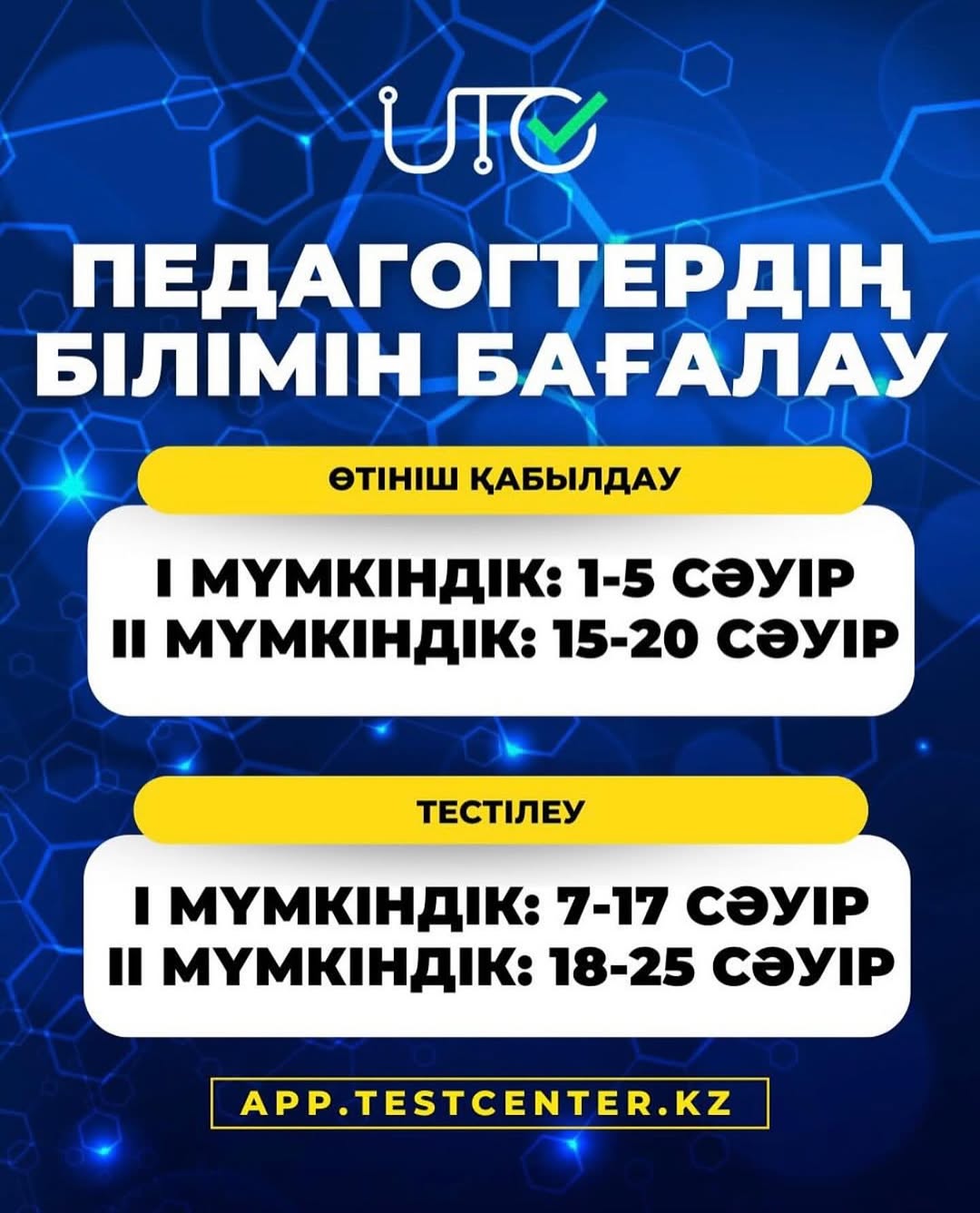 👋Құрметті Педагогтердің білімін бағалауға қатысушылар!