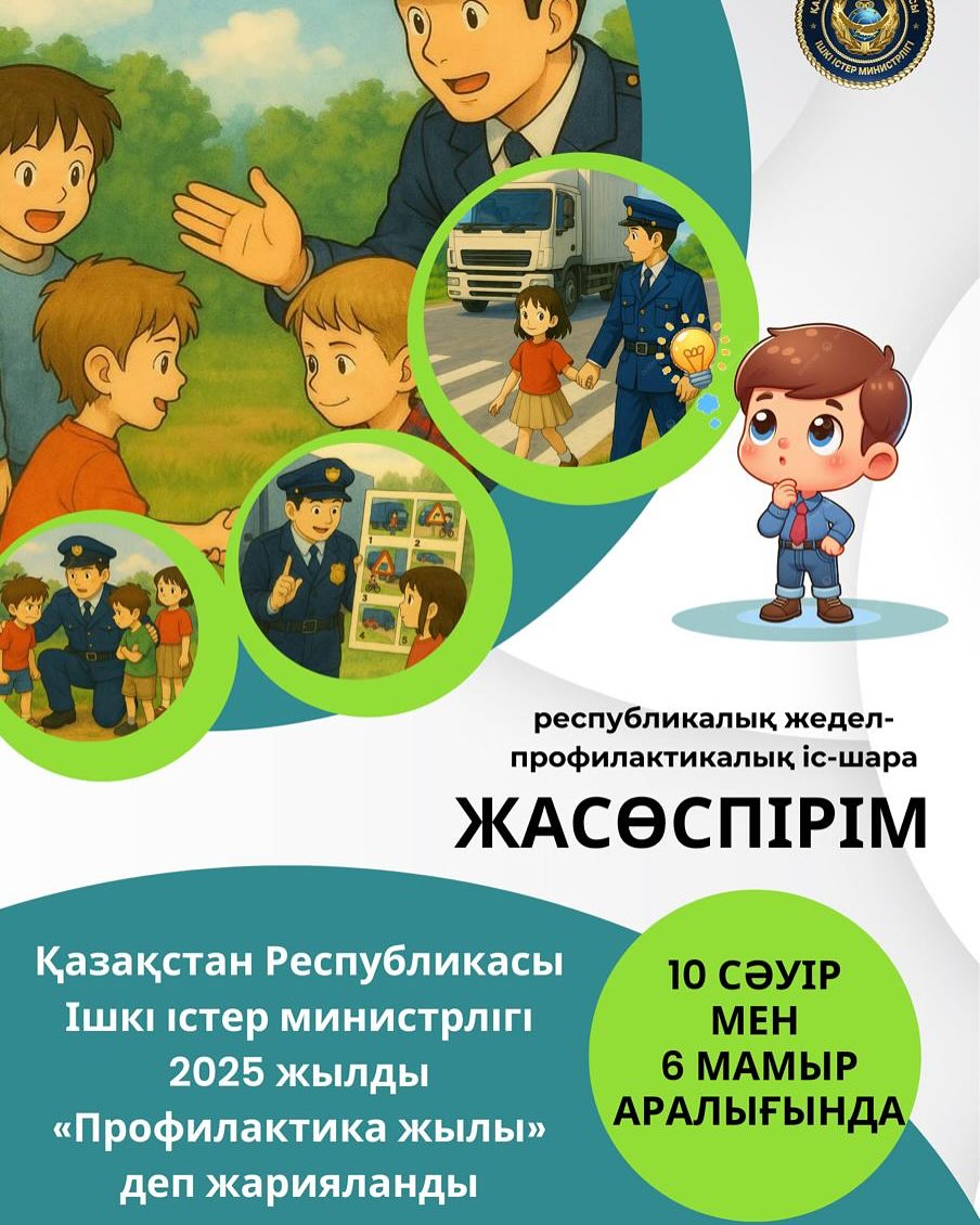 Қайырлы күн! Ата-аналар мен оқушылардың назарына! “Жасөспірім” республикалық жедел-профилактикалық іс-шарасы басталды.